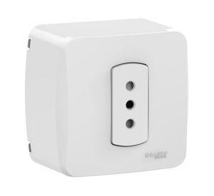 Casquete armado enchufe Simple 10A 250V  blanco