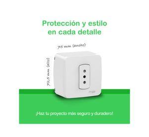 Casquete armado enchufe Simple 10A 250V  blanco