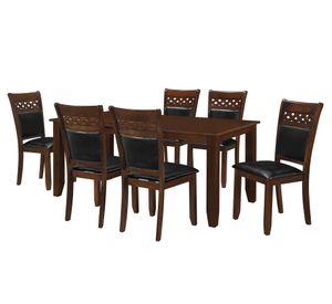 Comedor 6 Sillas Kail madera oscura 75.8x90x180 cm