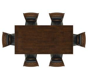 Comedor 6 Sillas Kail madera oscura 75.8x90x180 cm