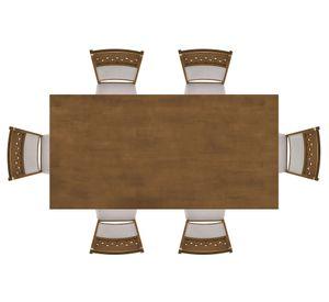 Comedor 6 Sillas Kail madera clara 75.8x90x180 cm