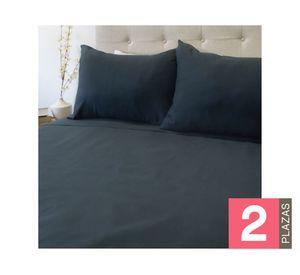 Juego sábanas 2 plazas 210 hilos Lisas negro
