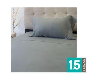Juego sábanas 1.5 plazas 200 hilos Lisas gris