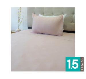 Juego sábanas 1.5 plazas 200 hilos Lisas coral