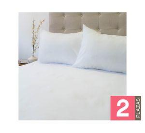 Juego sábanas 2 plazas 210 hilos Lisas blanco