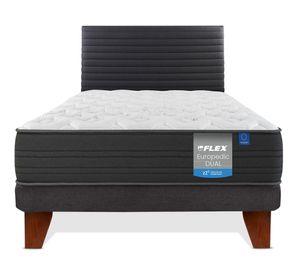 Cama europea Europedic Dual 1.5 plazas + respaldo Modern