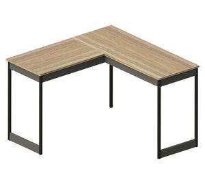 Escritorio Metalic café/negro 75.6x150x45 cm
