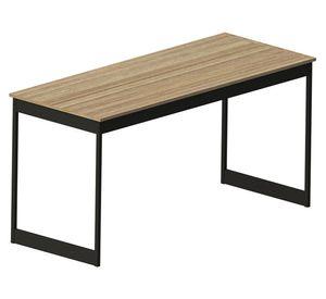 Escritorio Metalic café/negro 76.6x150x80 cm