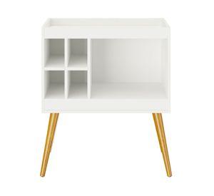 Estante bar Zenith blanco/natural