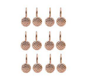 Set ganchos cortina martillados coral 12 un.