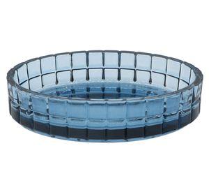Jabonera vidrio azul