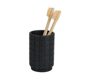 Portacepillo moderno poliresina negro