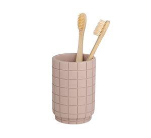 Portacepillo moderno poliresina coral