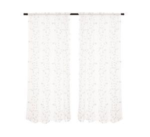 Cortina diseño flores 140x230 cm blanco