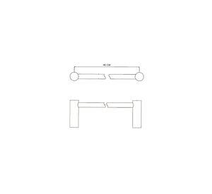 Toallero barra 46 cm Oz cromo