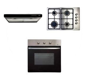 Kit empotrable campana UA0960A Plus Black + encimera NEU 4Q 3.0 + horno Design , NEU 2.0