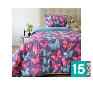 Plumón con sherpa Outboss estampado Kids 1.5 plazas D1