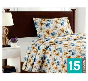 Quilt Breda celeste 1.5 plazas