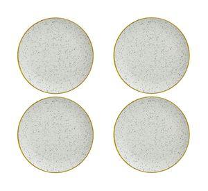 Plato Summer-Gingko gris claro 4 piezas