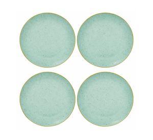 Plato Summer-Gingko menta 4 piezas