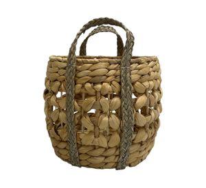 Canasto redondo asa S fibra natural&nbsp; 25x20 cm