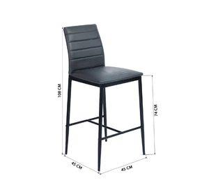 Pack 2 Sillas de Bar Boston Gris