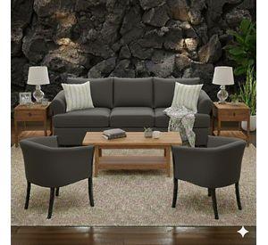 Juego de Living Pastora marengo  311 sofa resortes + 2 sitiales