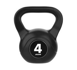 Kettlebell Mancuerna Pesa Rusa Cemento 4 Kg Negro