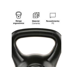 Kettlebell Mancuerna Pesa Rusa Cemento 4 Kg Negro