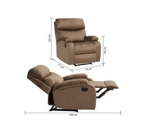 Berger Reclinable Milan Terciopelo Café