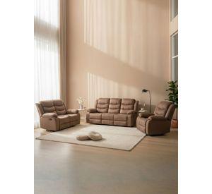 Living Reclinable Sofá 3 Cuerpos + Sofá 2 Cuerpos + Berger Norman SET2011L