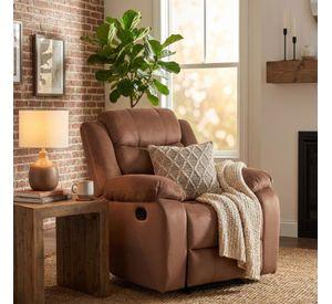 Living Reclinable Sofá 3 Cuerpos + Sofá 2 Cuerpos + Berger Café Norman SET2011LFBR