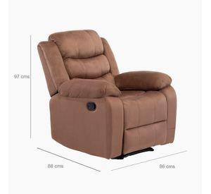 Living Reclinable Sofá 3 Cuerpos + Sofá 2 Cuerpos + Berger Café Norman SET2011LFBR
