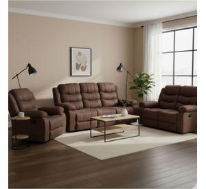 Living Reclinable Sofá 3 Cuerpos + Sofá 2 Cuerpos + Berger Norman SET2011L