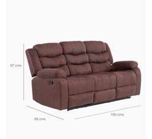 Living Reclinable Sofá 3 Cuerpos + Sofá 2 Cuerpos + Berger Norman SET2011L