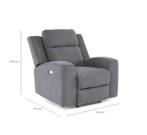 Berger Reclinable Eléctrico Moderno Gris Montana KM807CPWGR