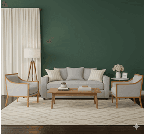 Juego de living 311 Baco Gris Claro Resortes Pocket