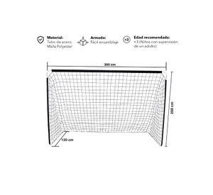 Arco de Fútbol Max Magic Negro 300x200cm