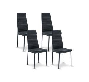 Pack 4 Silla de Comedor Boston Negro