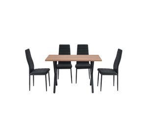 Pack 4 Silla de Comedor Boston Negro