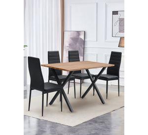 Pack 4 Silla de Comedor Boston Negro