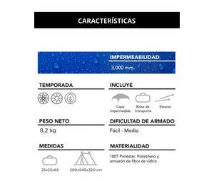 Carpa 12 Personas Camping Outdoor Azul