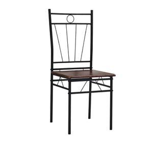 Juego de comedor 6P Verona Negro 74x80x140 cm