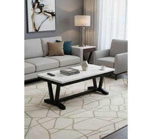 Mesa De Centro Moderna Mármol Rodeus Blanca T4931