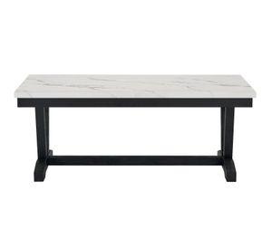 Mesa De Centro Moderna Mármol Rodeus Blanca T4931