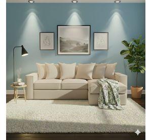 Sofa Intercambiable 5 Cuerpos Baco Beige Resorte Pocket
