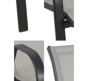 Silla de Terraza Textileno y Acero Gris