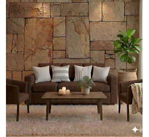 Living 311 Kabul cafe sofa 3 cuerpos + 2 sitiales madera