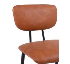 Pack 2 Pisos de Bar o Cocina Mid-Century con Respaldo Marrón