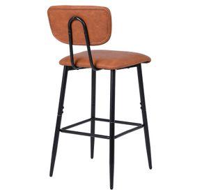 Pack 2 Pisos de Bar o Cocina Mid-Century con Respaldo Marrón